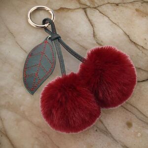 NEW Cherry Bag Charms Deep Red Black Cherry